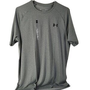 Under Armour HeatGear Mens Short Sleeve Shirt M Gray NWT